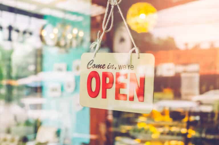 Open sign broad